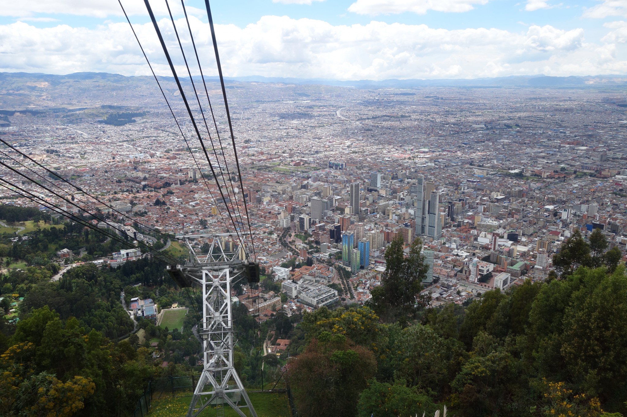 Aussicht vom Berg Monserrate in Bogota